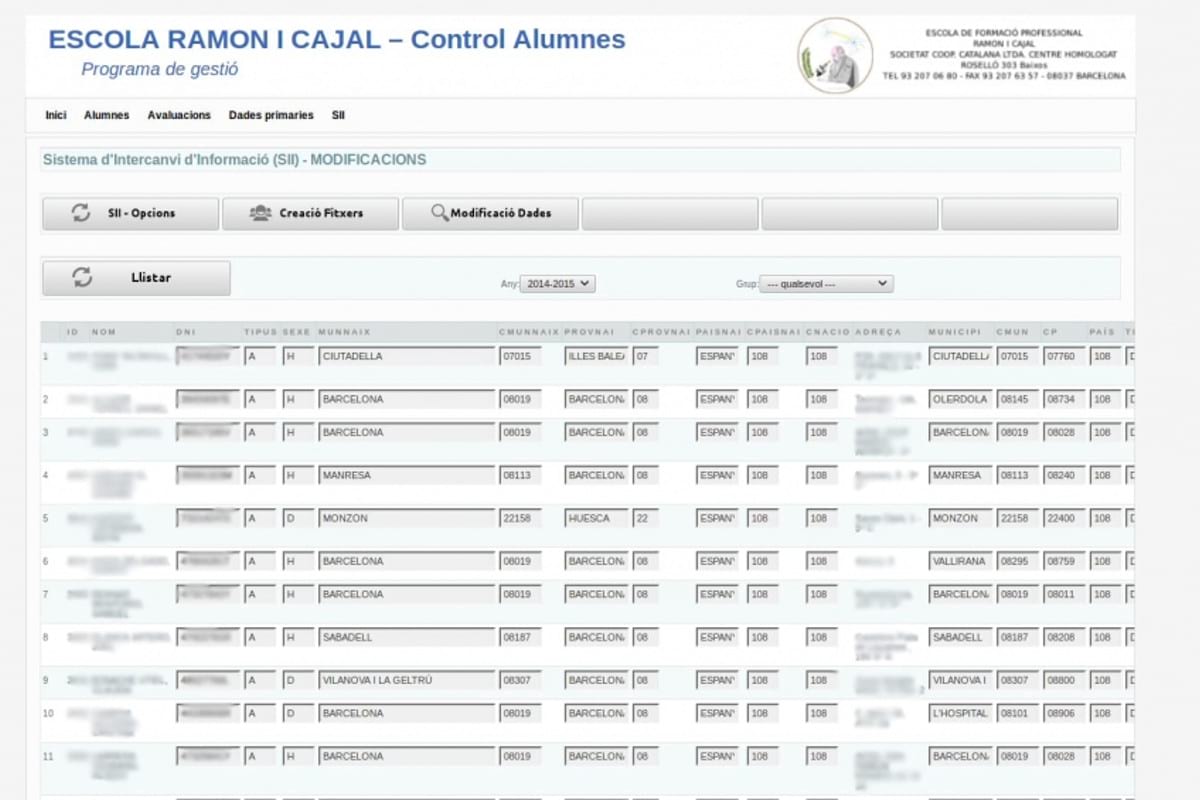 Control de Alumnos