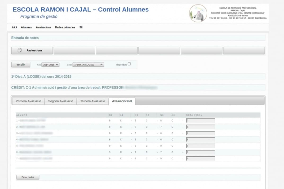 Control de Alumnos